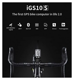 XINXI-YW Zubehör GPS Navigation GEOGRAPHISCHES POSITIONIERUNGS System Aktivierter Bike-Computer-Fahrrad-Tacho IGS10S Wireless Cycle-Kilometerzähler BLE ANT +. (Color : IGS10S)