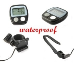 GrecoShop Mini Computer / Tachometer / Kilometerzähler für Fahrrad / Fahrrad 14 Funktionen Wasserdicht