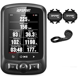 iGPSPORT Fahrradcomputer iGPSPORT iGS620 Fahrrad GPS Computer Bundle Pack mit Geschwindigkeits- und Trittfrequenzsensor und zusätzlicher Halterung - WiFi ANT + Bluetooth Mobile Benachrichtigungen - Combo 3