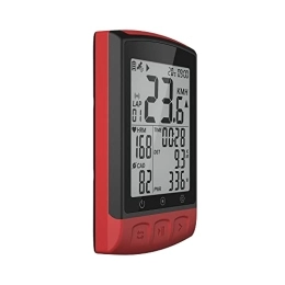 JJPRFO GPS Smart Fahrradcomputer Kabellos,GPS Fahrradtacho,Bluetooth wasserdichtes wiederaufladbares Outdoor-Radsportzubehör,2,3-Zoll-FSTN-Bildschirm