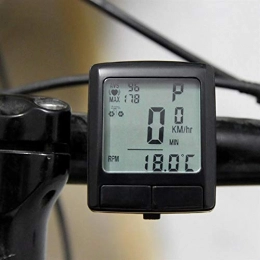KUANGQIANWEI Zubehör KUANGQIANWEI Fahrradcomputer LCD Bike Radcomputer Kilometerstand Fahrrad Tachometer mit drahtloser Puls-Monitor-Tester-Brustgurt Fahrradzubehr fahrradtacho (Color : Black)