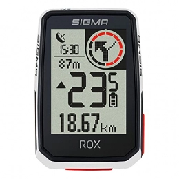 Sigma Sport Fahrradcomputer SIGMA SPORT ROX 2.0 White | Fahrradcomputer kabellos GPS & Navigation inkl. GPS Halterung | Outdoor GPS Navigation für pures Fahrvergnügen