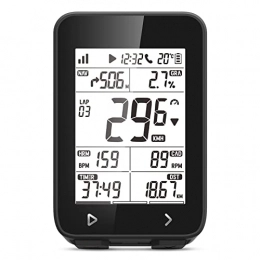 Skrskr Zubehör skrskr GPS-Fahrradcomputer BT5.0 ANT+ wiederaufladbarer IPX7 wasserdichter Fahrrad-Kilometerzähler mit GPS-Navigation Erinnerung an eingehende Anrufe