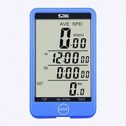 Sunding SD-576A Tachometer mit Touchscreen für Fahrrad & Mountainbike – Kilometerzähler und viele andere Funktionen – Mehrsprachig (blau)
