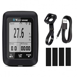sympuk GPS Fahrradcomputer Bluetooth Ant+Wireless Fahrradtachometer Ipx7 Wasserdicht Fahrradcomputer Perfekt für die meisten Fahrräder Hochpräzise Positionierung (unterstützt iOS nicht)