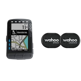 Wahoo Fitness Zubehör Wahoo Fitness ELEMNT ROAM GPS Bike Computer, Black & Wahoo RPM Geschwindigkeits- und Trittfrequenzsensor, Bluetooth / ANT+
