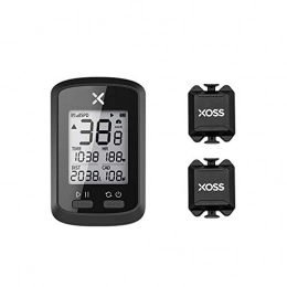 XOSS Zubehör XOSS Fahrradcomputer G + Wireless GPS Tacho Wasserdicht Rennrad MTB Fahrrad Bluetooth ANT + mit Trittfrequenz (Combo 2)