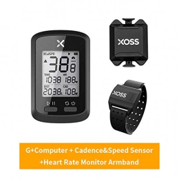 XOSS Zubehör XOSS Fahrradcomputer G + Wireless GPS Tacho Wasserdicht Rennrad MTB Fahrrad Bluetooth ANT + mit Trittfrequenz (Combo 5)