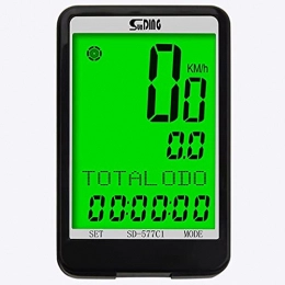 YIQIFEI Zubehör YIQIFEI Fahrrad-Kilometerzähler, multifunktionaler 8-Sprachen-LED-Bildschirm Drahtloser Berg- / Straßenfahrrad-Tachometer, Aus (Fahrraduhr)