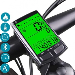 ZTT Fahrradcomputer ZTT Fahrrad Bluetooth Tachometer, Multifunktions-Großbild-Hintergrundbeleuchtung Kompatibel Multi-Language Stoppuhr Drahtlose wasserdichte Odometer Mit Trittfrequenz-Sensor