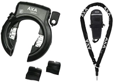 AXA Fahrradpumpen .AXA Rahmenschloss Defender Schwarz + RLC Einsteckkette 140 mit Tasche