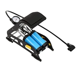 Coniya 2-in-1-Faltluftpumpe mit präzisem Barometer in Schwarz Hochdruckpumpe mit Doppelzylinder Tragbare aufblasbare Zylinderpumpe mit Pedal für Autos Fahrräder Gummiboote