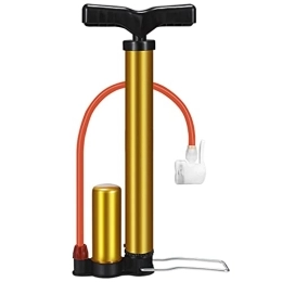 DXIUMZHP Fahrradpumpen DXIUMZHP Stand Fußpumpen Standpumpe Mountainbike-Minipumpe, Kleine Tragbare Luftpumpe, Geeignet Für Presta, Schrader-Ventil, Britisch-amerikanische Gasdüse (Color : Gold, Size : 13 * 4 * 32cm)