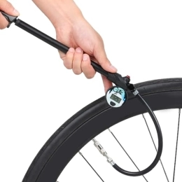 Fahrradpumpe mit Manometer,Fahrradluftpumpe mit Manometer,Universeller ergonomischer Fahrradpumpen-Inflator | Hochdruck-Fahrradgabel-Hinterradstoßdämpfer-Pumpe für Straßen- und Mountainbikes Teksome