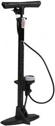 FCPLLTR Zubehör FCPLLTR Fahrradbodenpumpe mit Zählerventiladapter, Pedal Fahrradpumpe, Inflator, Reifenpumpe, Rennradpumpe (Farbe: schwarz) (Color : Black)