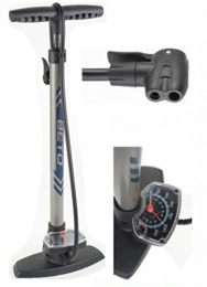 Beto Fahrradpumpen Hochdruck Standpumpe von BETO Stahl mit GROSSEM Manometer Dualkopf