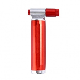 JOMSK Zubehör JOMSK Fahrradhandbodenpumpe Tragbare Mini-Fahrradpumpe Aluminiumlegierung-Fahrrad-Reifen-Kugel-aufblasbarer Schlauch (Color : Red, Size : 110mm)
