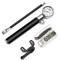 Richaoll Zubehör Mini MTB Bike Air Pump with Pressure Gauge Ultralight Portable Bicycle Tire Inflator Hand Pump Set with Tire Repair Tool for Cycling Mountain Bike