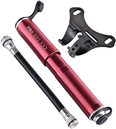 PRO BIKE TOOL Zubehör Pro Bike Tool Mini-Fahrradpumpe für Mountainbikes und BMX-Räder, 18, 8 cm (7, 3 Zoll), Rot