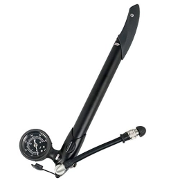 QinWenYan Fahrradpumpen QinWenYan Fahrradpumpe Dual-Interface-Portable Mini-Straßenfahrradhandpumpe Cheer Herausnehmbare Manometer for Schrader-Ventil (Color : Black, Size : 31cm)