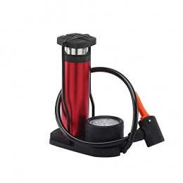 QQZQQ Zubehör QQZQQ (160 PSI) Fahrrad Pumpe Fußpumpe Fahrrad Pumpe mit Manometer Tragbar Standluftpumpe, passend for alle Fahrrad, for Ventil mit Presta- und Schrader (Color : Red)