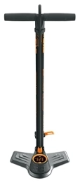 SKS GERMANY AIR-X-PLORER DIGI 10.0 Luftpumpe, Fahrradpumpe (Standpumpe mit LED-Digitalmanometer, hohe Messgenauigkeit, MULTI VALVE-Ventilkopf, Soft-Touch-Griff & langer Hochdruckschlauch), Schwarz