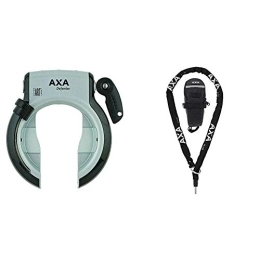 AXA Zubehör AXA 1X Rahmenschloss Defender, Schwarz, 4, 3x16x22 cm & RLC mit Tasche Anschlußkette, schwarz, One Size