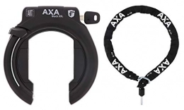 AXA Fahrradschlösser AXA Block XXL Fahrrad Ringschloss Rahmenschloss Schwarz + ULC 130 Einsteckkette