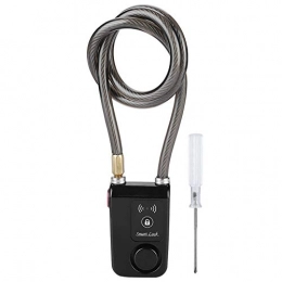 Diebstahlsicherung Wasserdichtes 110-dB-Drahtseil Diebstahlsicherung Alarm Fahrradschloss 80 cm Smart Keyless Bluetooth Lock