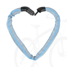 Fahrradkettenschlösser, Fahrradschlösser, strapazierfähig, diebstahlsicher, robustes Fahrradschloss, Fahrrad-Zahlenschloss mit 5-stelligem Passwort, reflektierendes Streifen-Design, scherfest, blau