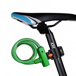 DHTOMC Fahrradschlösser Fahrradschloss 1, 2 M Mutifunction Anti-Theft Fahrradschloss Safe Rücklichtschloss USB Wiederaufladbar Regenfest Für Fahrrad Mountainbike Scooter (Size:OneSize; Color:Green)
