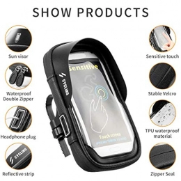 Fahrradtasche Rahmentaschen Oberrohrtasche,ideal fürs Navi,Wasserdicht Handyhalterung,mit Fenster für Touchscreen,mit Handyhalterung,für Smartphone unter 6“