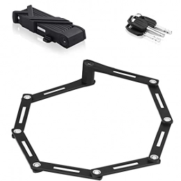 Folding Bike Lock Heavy Duty Fahrradhochsicherheitskette Alloy Steel Anti-Diebstahl-Cycling Locks Schwarz