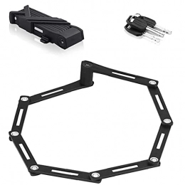 Folding Bike Lock Heavy Duty Fahrradhochsicherheitskette Alloy Steel Anti-diebstahl-Cycling Locks Schwarz
