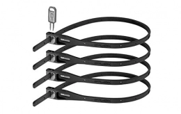 Hiplok Zubehör Hiplok Unisex – Erwachsene Z LOK 4 Pack Multifunktions-Sicherheitsband, All Black, 40cm Schließumfang