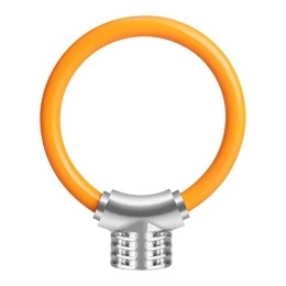 PPLAS Zubehör Neues Digit Fahrradkettenschloss Anti-Diebstahl-Fahrradschloß Zink-Legierung-Sicherheits-Fahrrad-Ring-Locks Rennrad Digit Password Lock (Color : Orange)