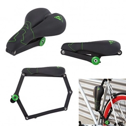 SeatyLock Fahrradschlösser SeatyLock Trekking Classic (schwarz) - Sportlicher Sattel mit integriertem Faltschloss