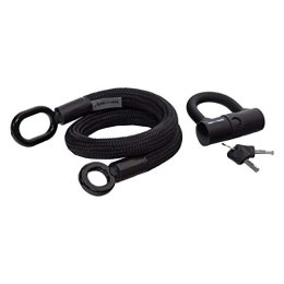 tex-lock Fahrradschlösser tex-lock Unisex – Erwachsene Eyelet S inkl. Bügelschloss Fahrradschloss, schwarz, S = 80cm