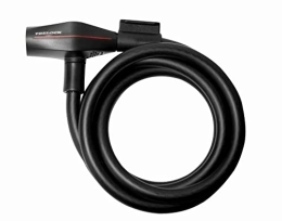 Trelock Zubehör Trelock Unisex – Erwachsene Spiralkabelschloss-2231263301 Spiralkabelschloss, schwarz, 180cm / Ø12 mm