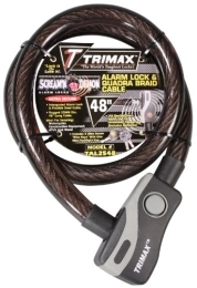 Trimax Fahrradschlösser Trimax Alarmed Lock & Quadra-Braid Kabel 1, 2 m L x 25 mm TAL2548, Kartenverpackung