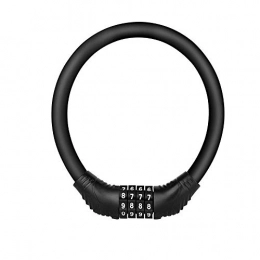 CBDJNT Zubehör U-Lock Montag, vierstelliges Passwort / sicheres und bequemes / Kabelschloss Installation, Keyless / klein und tragbar / u Verschluss-Fahrrad ist geeignet for Fahrrder HJHJ (Color : Black)