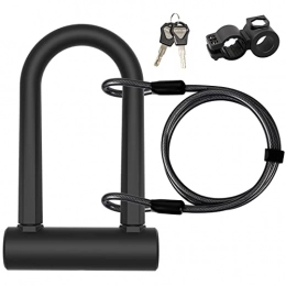 UBULLOX Zubehör UBULLOX Bike U Lock Heavy Duty Bike Lock Bicycle U Lock, 16mm Shackle and 6ft Length Security Cable with Sturdy Mounting Bracket for Bicycle, Motorcycle and More