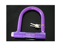 WCY Zubehör WCY Fahrradschloss, Sicherheit Diebstahlsicherung Fahrradkettenschloss - U-Lock Anti-Hydraulische Scherkette yqaae (Color : Purple)
