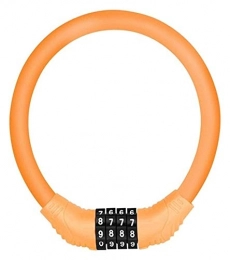 WSGYX Zubehör WSGYX Fahrradschloss Mini Zinklegierung Anti Diebstahl Sicherheit Radsport Code Ring Universalkabel Motorrad Tragbare Vierstellige Passwort Fahrradschlösser mit Schlüssel (Color : Orange)