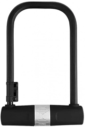WXFCAS Zubehör WXFCAS Anti-Cut-Fahrrad-Lock-Fahrrad-Sperre tragbare Verriegelung faltendes Fahrradschloss U-förmige Tote Untersetzungsschloss mit Rahmengeräten (Color : Black, Size : 22.5x16.5cm)