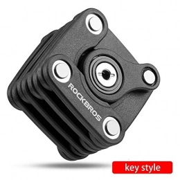 You will think of me Zubehör You will think of me Kette Fahrradschloss tragbarer Mini-High Security Drill Resistant Sperre Passwort Key Diebstahlsperre Zylinderschloss 2 Styles (Color : Key Style)