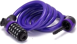 ZECHAO Zubehör ZECHAO Fahrradverriegelungskabel, Kombination 5 -Ziffer mit einem 1, 2 m / 4 -Fuß -Sicherheitsradkettenschloss for Fahrrad, Mountainbike, Roller Fahrradschloss (Color : Purple, Size : 12 * 1200mm)
